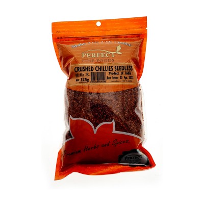 Perfect Fine Foods Crushed Chillies Seedless 325g